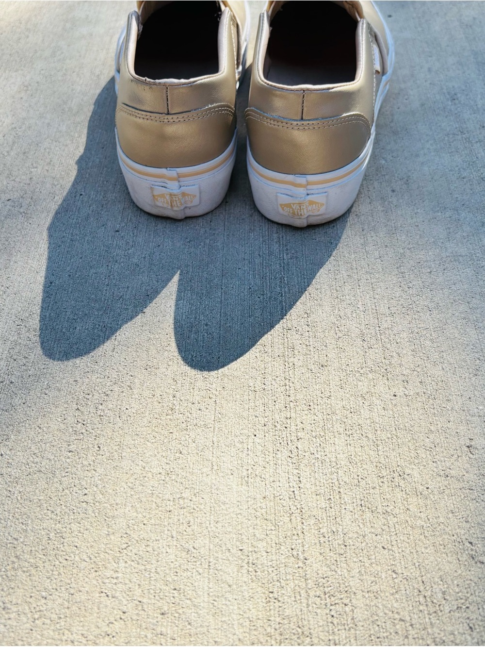Vans Women’s Slip-On Loafers — Light Tan, or Metallic gold size 8.5 - Picture 9 of 13